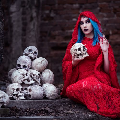 OUTLET Replika ludzkiej czaszki w skali 1:1 postarzana